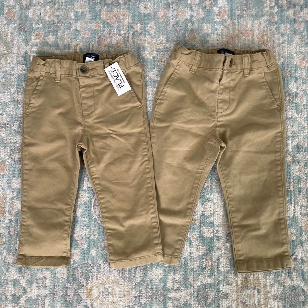 2 Pairs of The Children’s Place Uniform Stretch Skinny Chino Pants 18-24 months